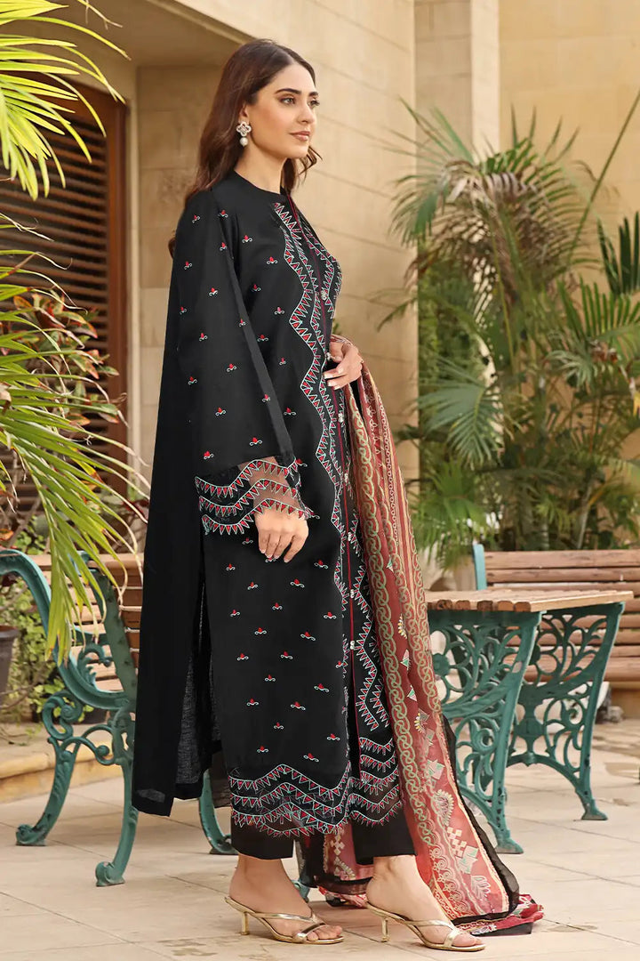 3PC Embroidered Unstitched Lawn Suit KSE-2457 Embroidered KHAS STORES 