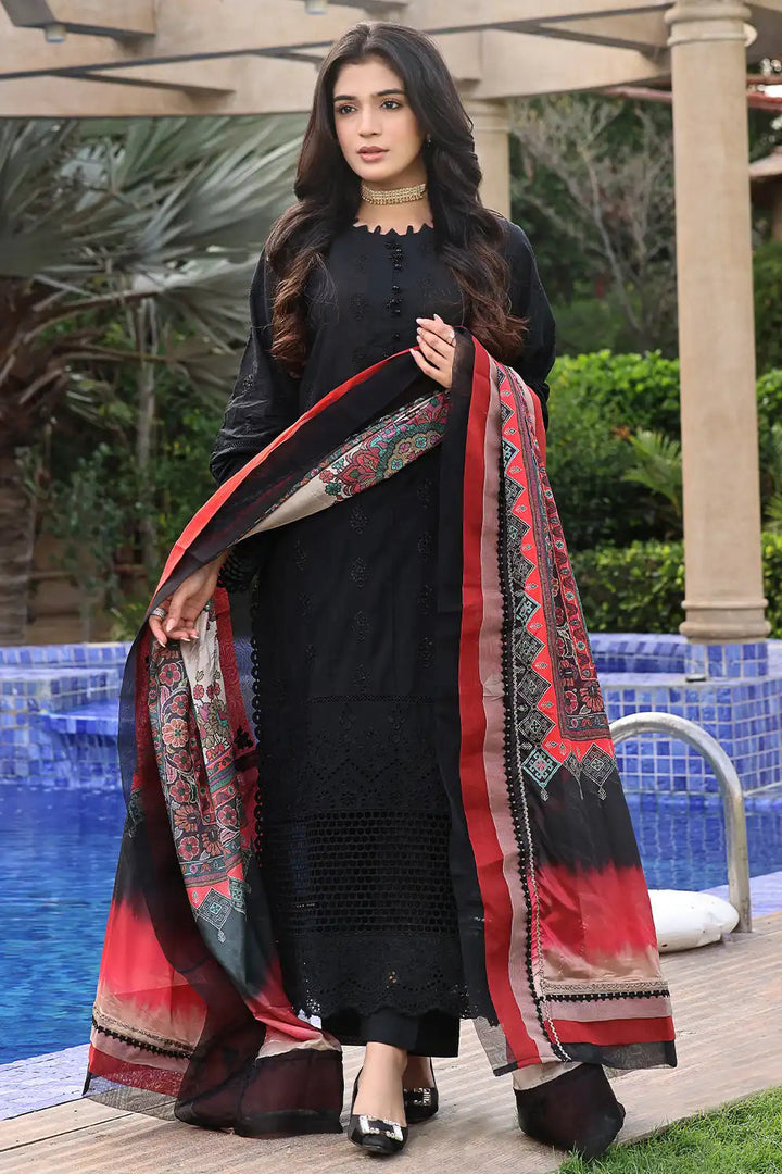 3PC Embroidered Unstitched Lawn Suit KSE-2462 Embroidered KHAS STORES 