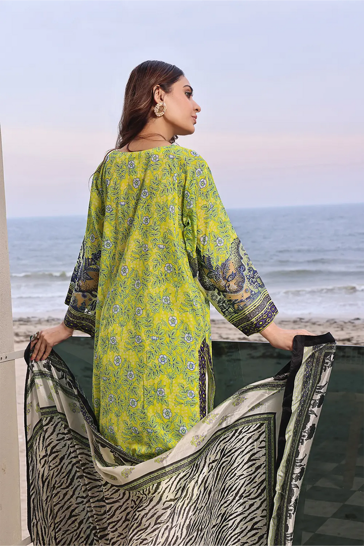 3PC Embroidered Unstitched Lawn Suit KSE-2471 Embroidered KHAS STORES 