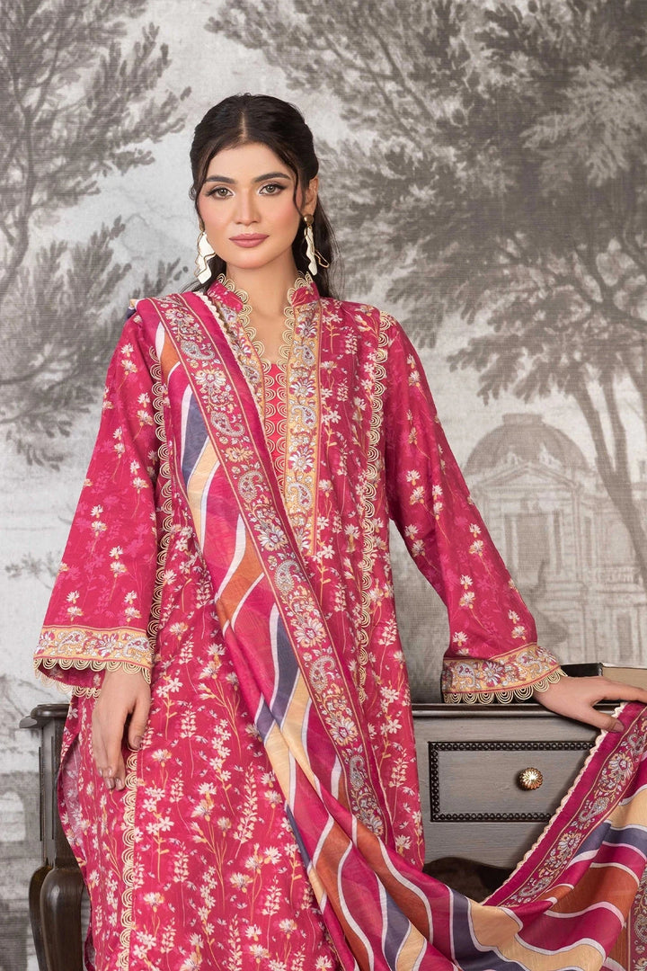3PC Printed Unstitched Cambric Suit KCC-3544 Printed KHAS STORES 