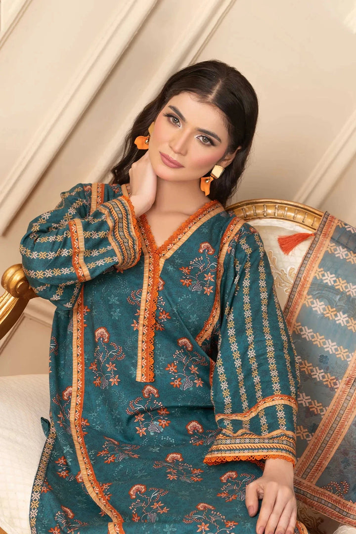 3PC Printed Unstitched Cambric Suit KCC-3546 Printed KHAS STORES 