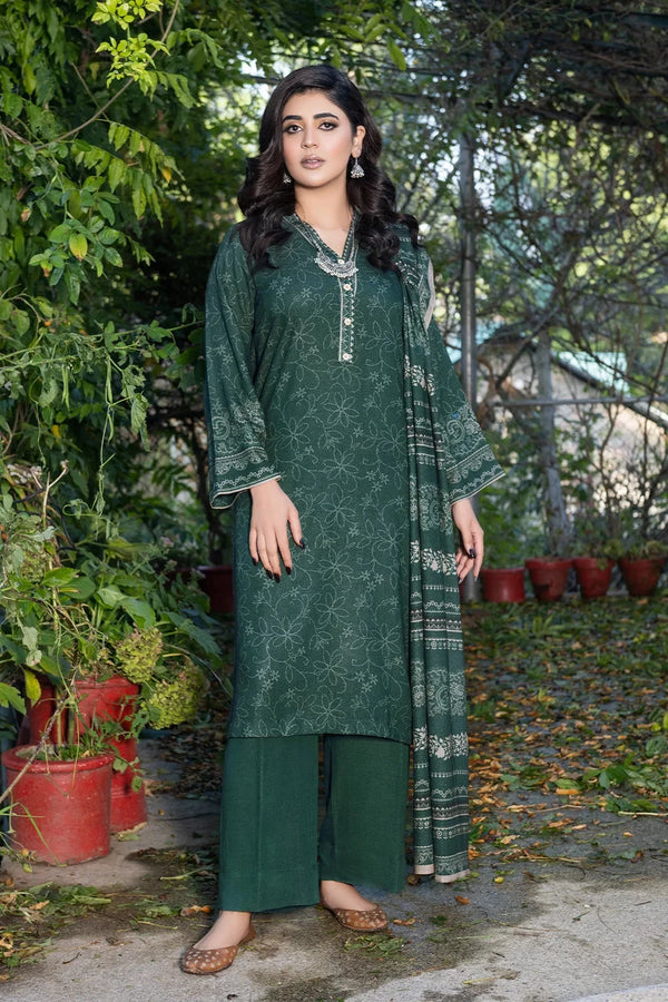 3PC Printed Unstitched Karandi Suit KKR-3591 Printed KHAS STORES 