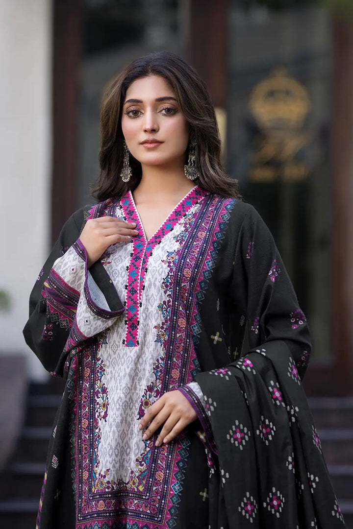 3PC Printed Unstitched Khaddar Suit KKH-2877 Printed KHAS STORES 