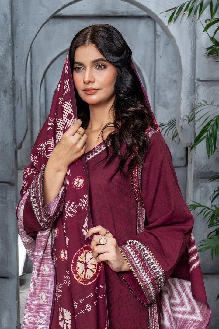 3PC Printed Unstitched Khaddar Suit KKH-3003 Printed KHAS STORES 