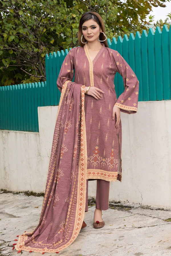 3PC Printed Unstitched Khaddar Suit KKH-3554 Printed KHAS STORES 