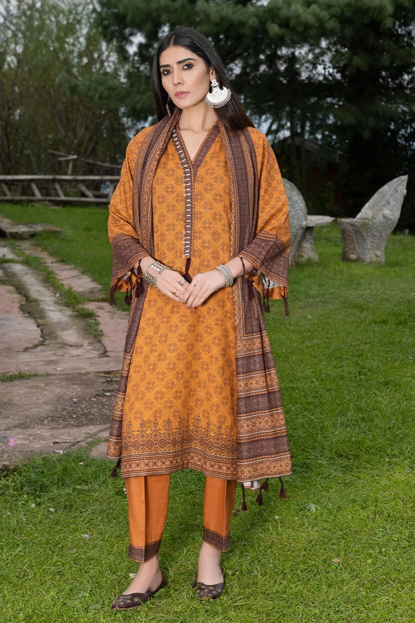 3PC Printed Unstitched Khaddar Suit KKH-3557 Printed KHAS STORES 