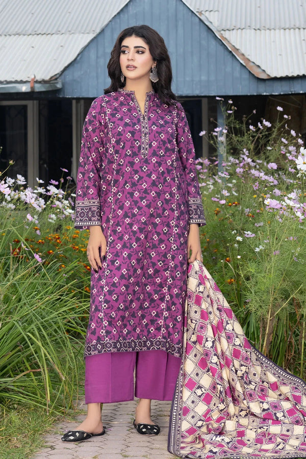 3PC Printed Unstitched Khaddar Suit KKH-3563 Printed KHAS STORES 