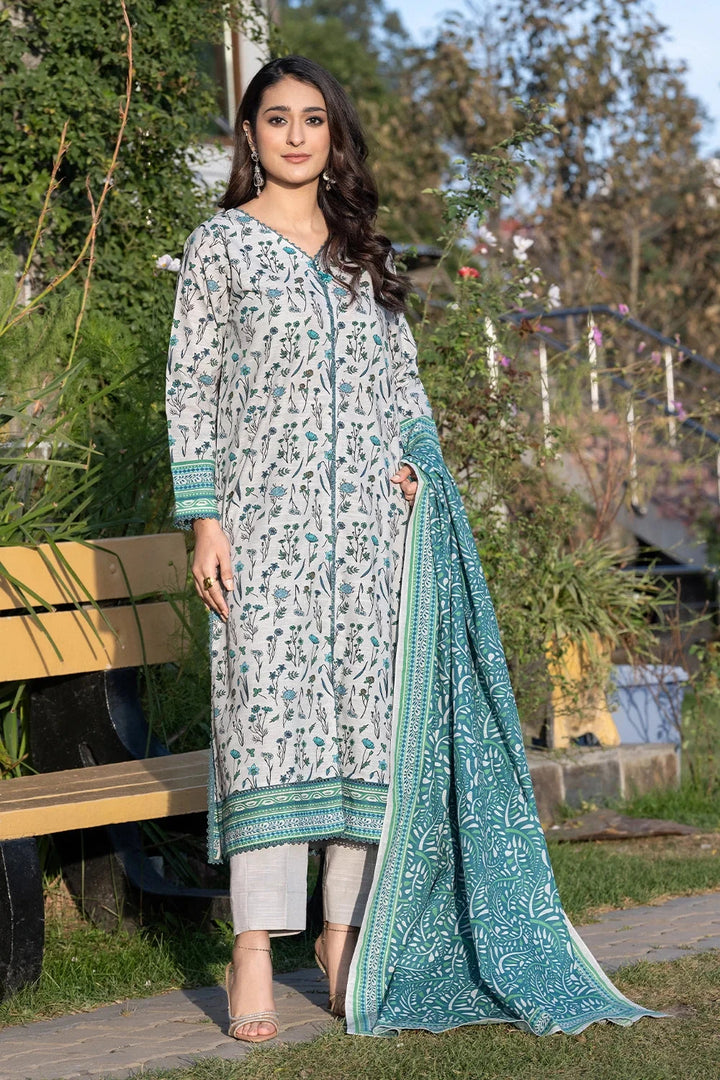 3PC Printed Unstitched Khaddar Suit KKH-3564 Printed KHAS STORES 