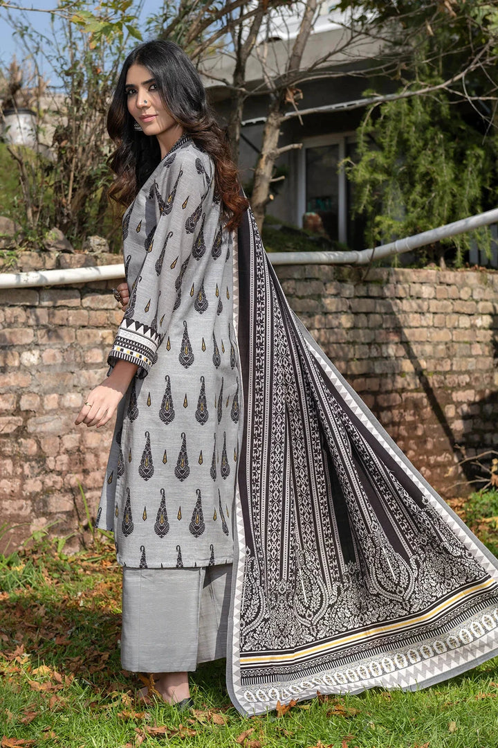 3PC Printed Unstitched Khaddar Suit KKH-3566 Printed KHAS STORES 