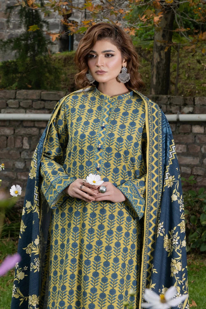 3PC Printed Unstitched Khaddar Suit KKH-3659 Printed KHAS STORES 