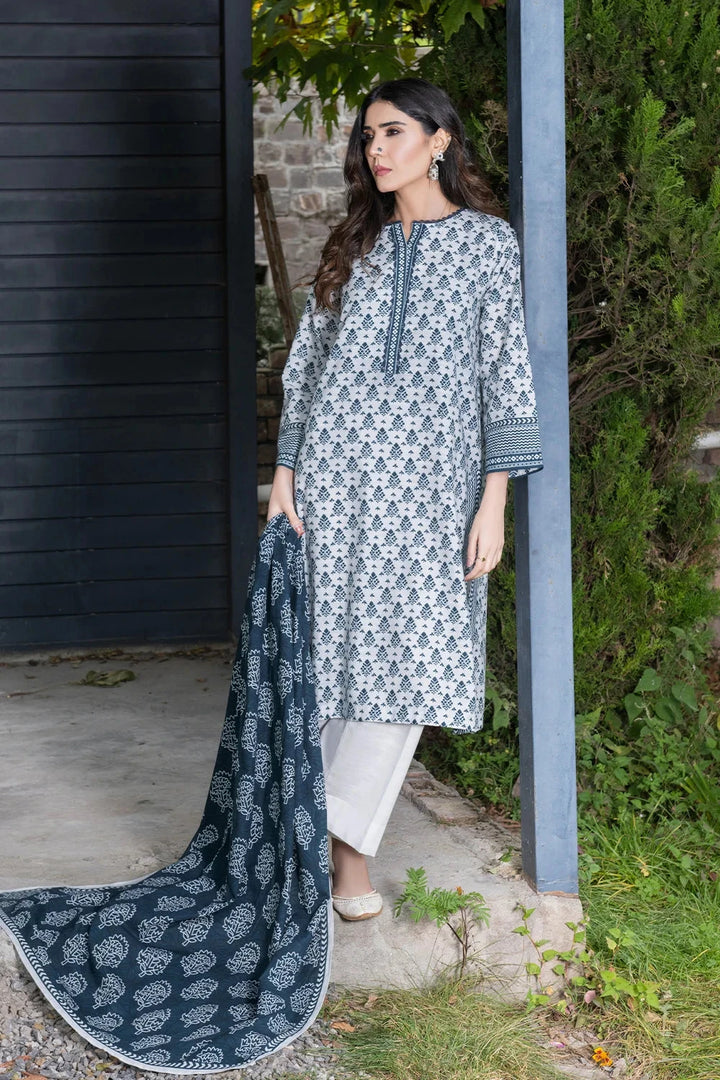 3PC Printed Unstitched Khaddar Suit KKH-3660 Printed KHAS STORES 