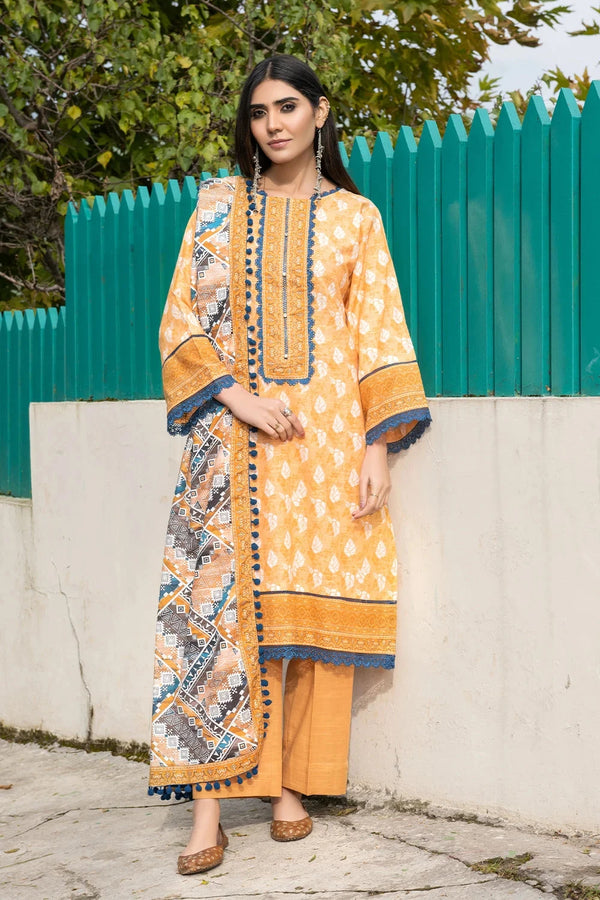 3PC Printed Unstitched Khaddar Suit KKH-3670 Printed KHAS STORES 