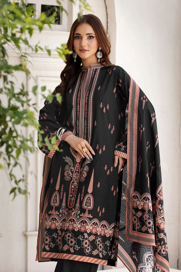 3PC Printed Unstitched Lawn Suit KLA-2683 Printed KHAS STORES 