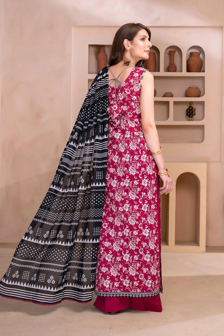 3PC Printed Unstitched Lawn Suit KLA-3258 Printed KHAS STORES 