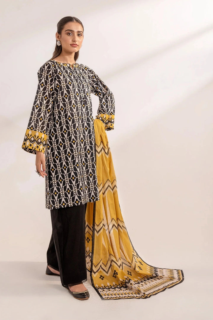 3PC Printed Unstitched Lawn Suit KLA-3261 Printed KHAS STORES 