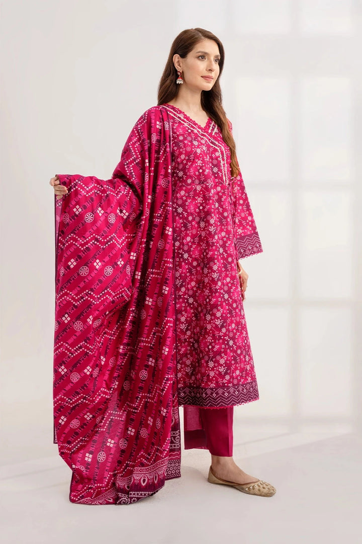 3PC Printed Unstitched Lawn Suit KLA-3264 Printed KHAS STORES 