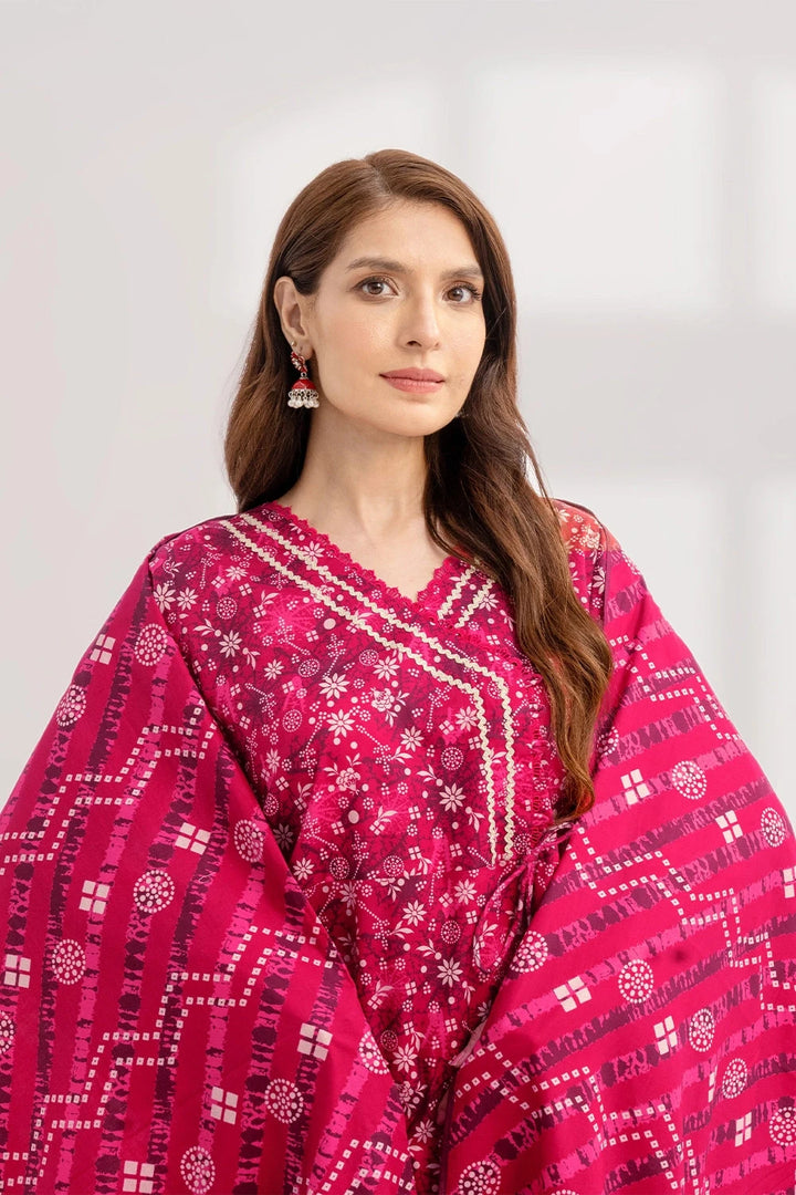 3PC Printed Unstitched Lawn Suit KLA-3264 Printed KHAS STORES 