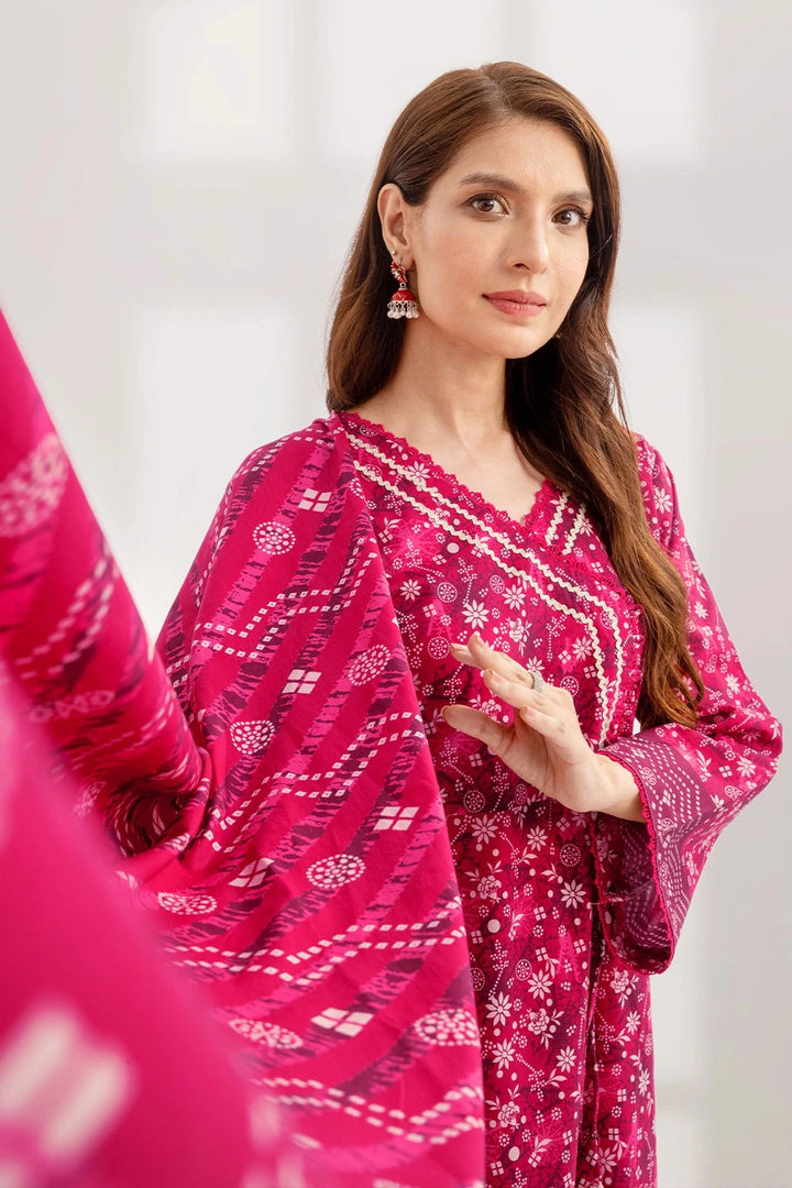 3PC Printed Unstitched Lawn Suit KLA-3264 Printed KHAS STORES 