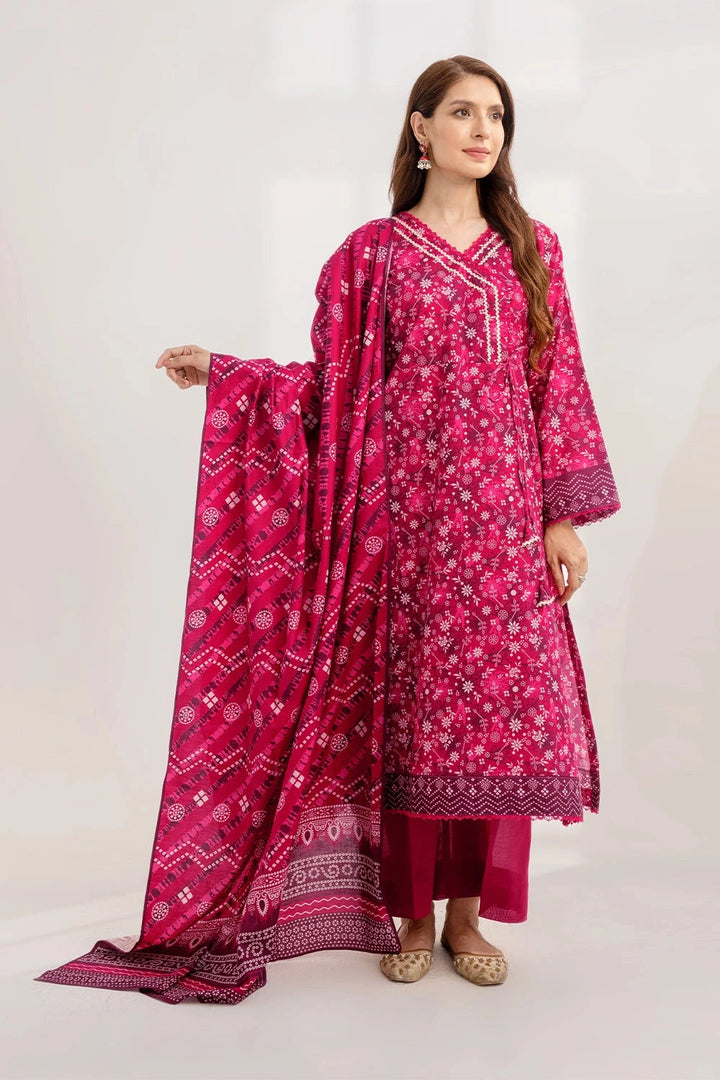 3PC Printed Unstitched Lawn Suit KLA-3264 Printed KHAS STORES 