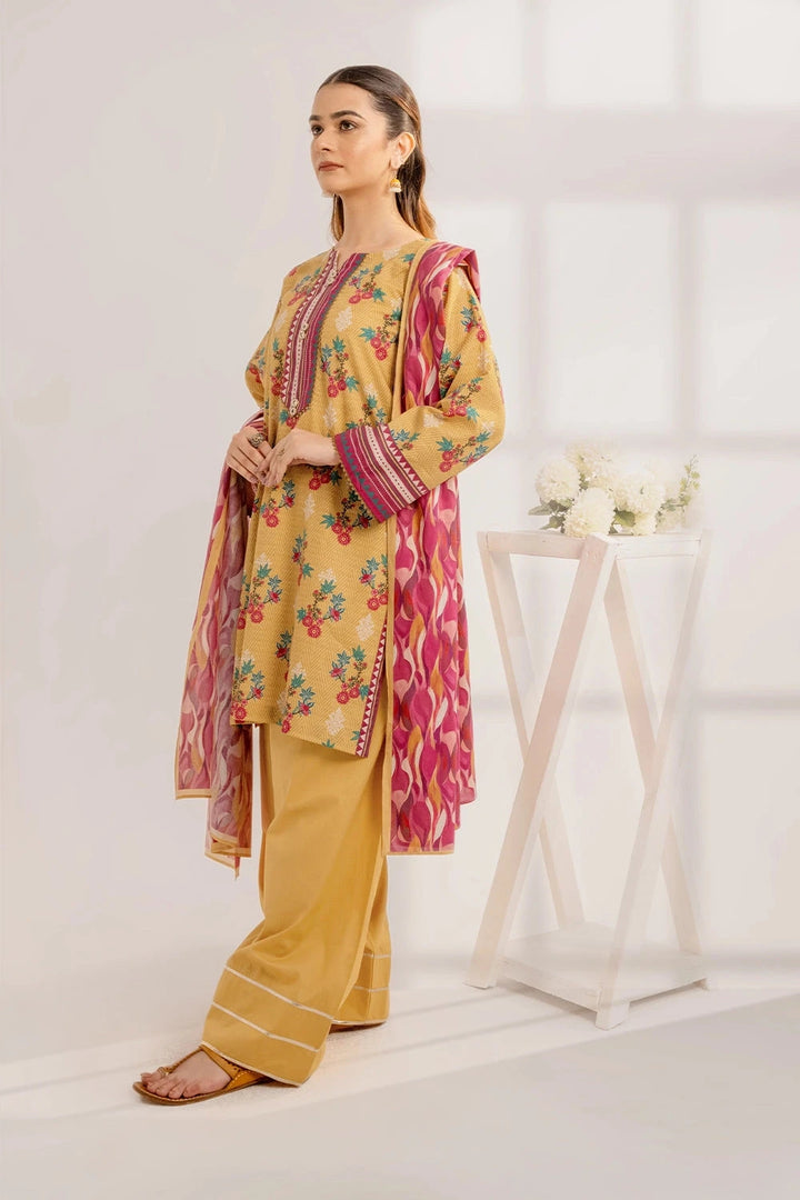 3PC Printed Unstitched Lawn Suit KLA-3267 Printed KHAS STORES 
