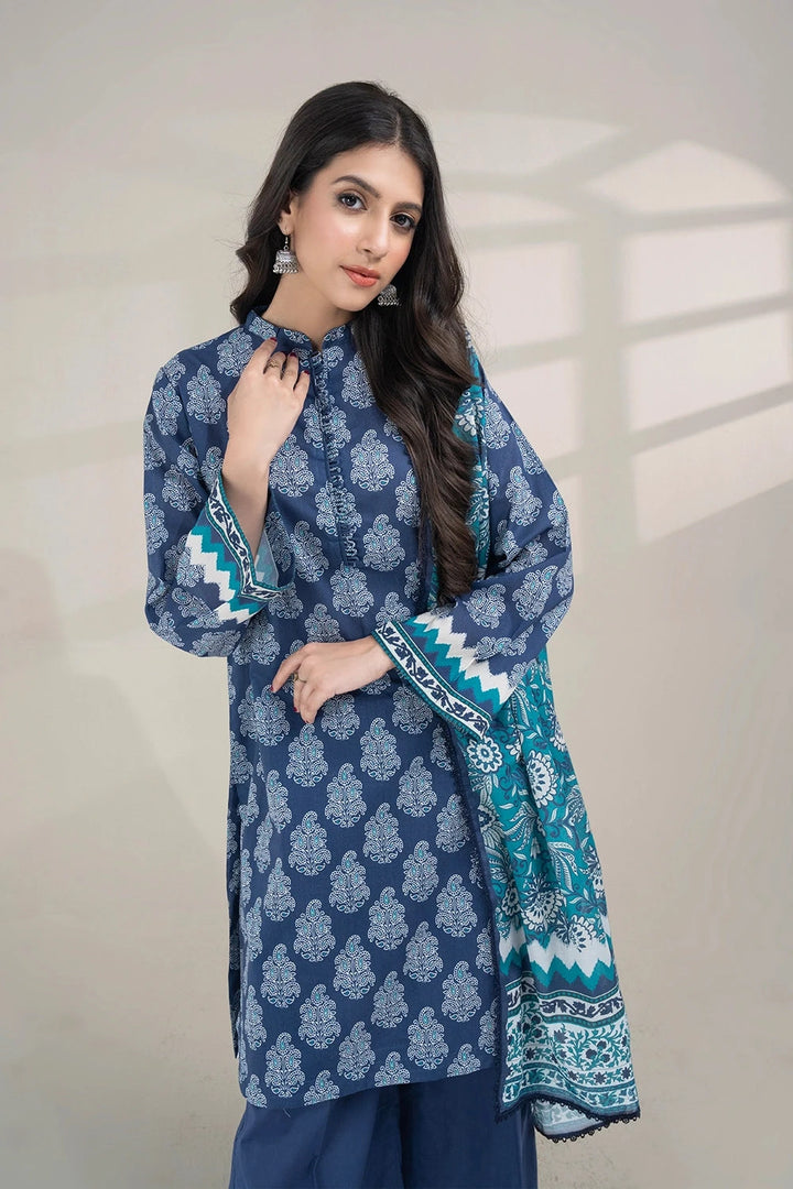 3PC Printed Unstitched Lawn Suit KLA-3268 Printed KHAS STORES 