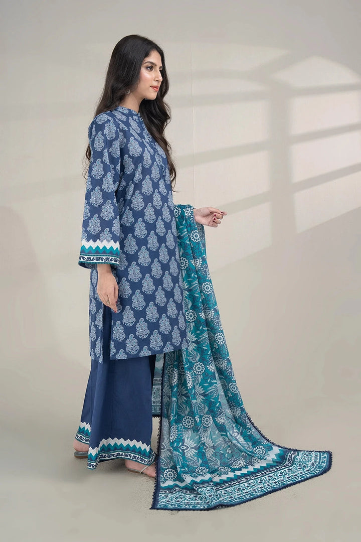 3PC Printed Unstitched Lawn Suit KLA-3268 Printed KHAS STORES 