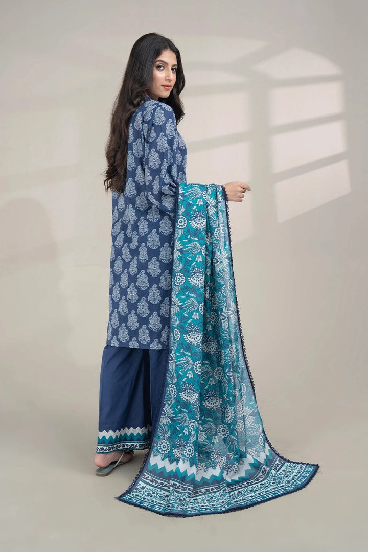 3PC Printed Unstitched Lawn Suit KLA-3268 Printed KHAS STORES 