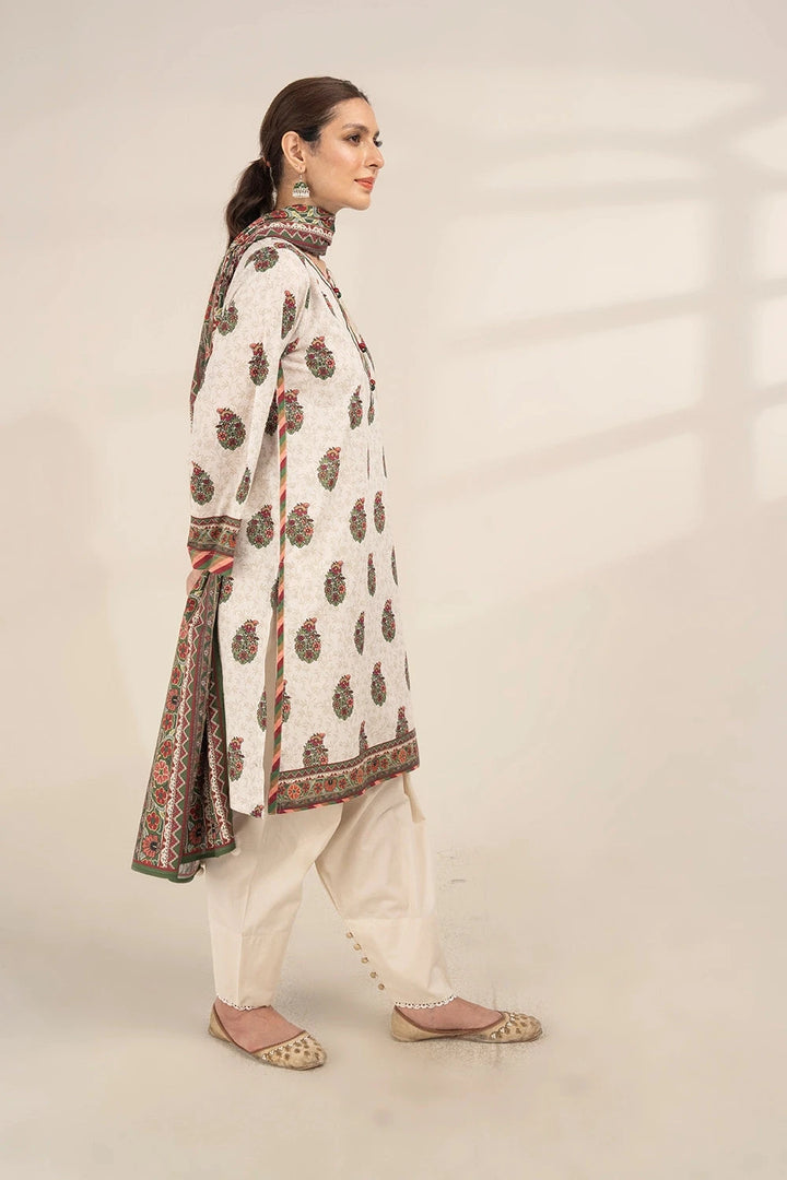 3PC Printed Unstitched Lawn Suit KLA-3272 Printed KHAS STORES 