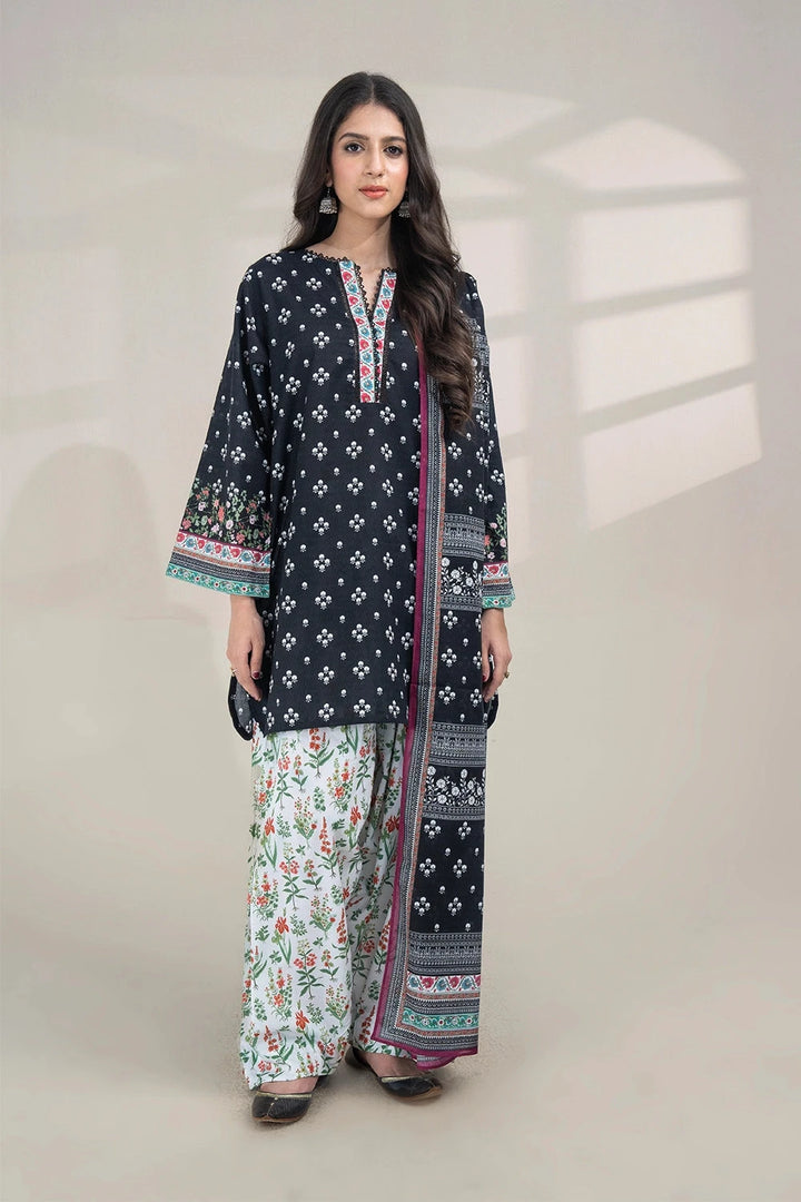 3PC Printed Unstitched Lawn Suit KLA-3273 Printed KHAS STORES 