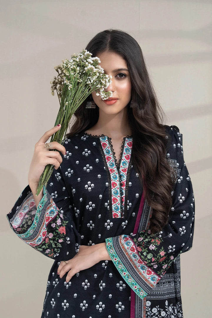 3PC Printed Unstitched Lawn Suit KLA-3273 Printed KHAS STORES 