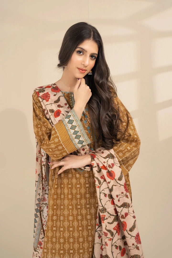 3PC Printed Unstitched Lawn Suit KLA-3275 Printed KHAS STORES 