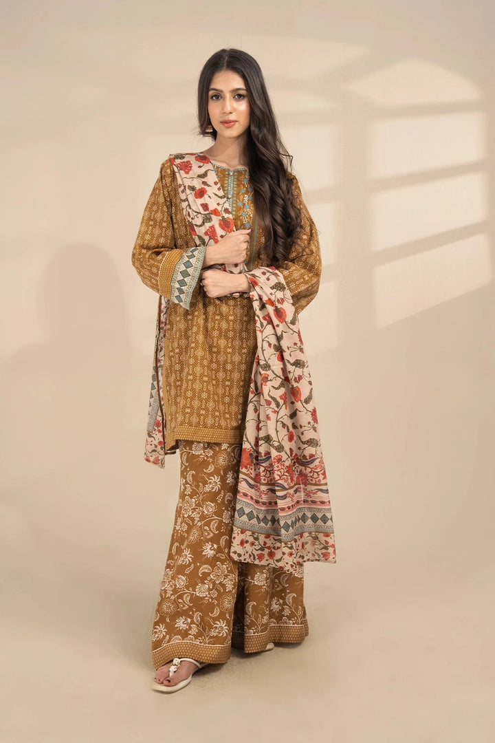 3PC Printed Unstitched Lawn Suit KLA-3275 Printed KHAS STORES 