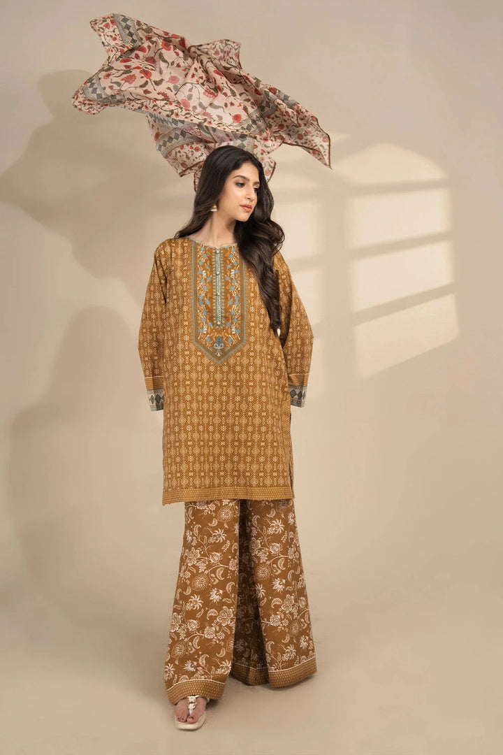 3PC Printed Unstitched Lawn Suit KLA-3275 Printed KHAS STORES 