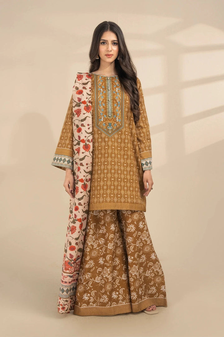 3PC Printed Unstitched Lawn Suit KLA-3275 Printed KHAS STORES 