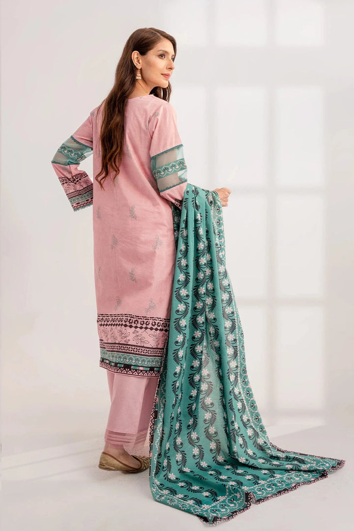 3PC Printed Unstitched Lawn Suit KLA-3304 Printed KHAS STORES 