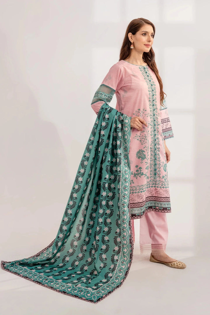 3PC Printed Unstitched Lawn Suit KLA-3304 Printed KHAS STORES 
