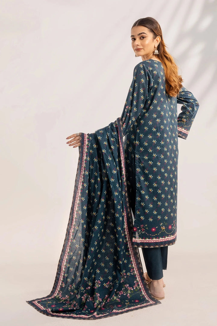 3PC Printed Unstitched Lawn Suit KLA-3305 Printed KHAS STORES 