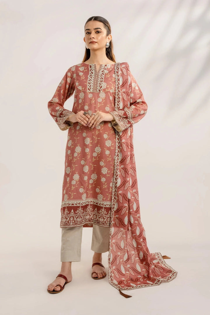 3PC Printed Unstitched Lawn Suit KLA-3307 Printed KHAS STORES 