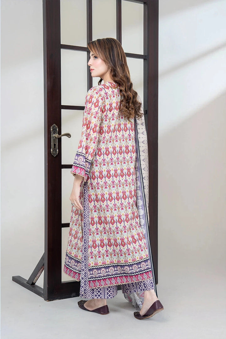3PC Printed Unstitched Lawn Suit KLA-3404 Printed KHAS STORES 