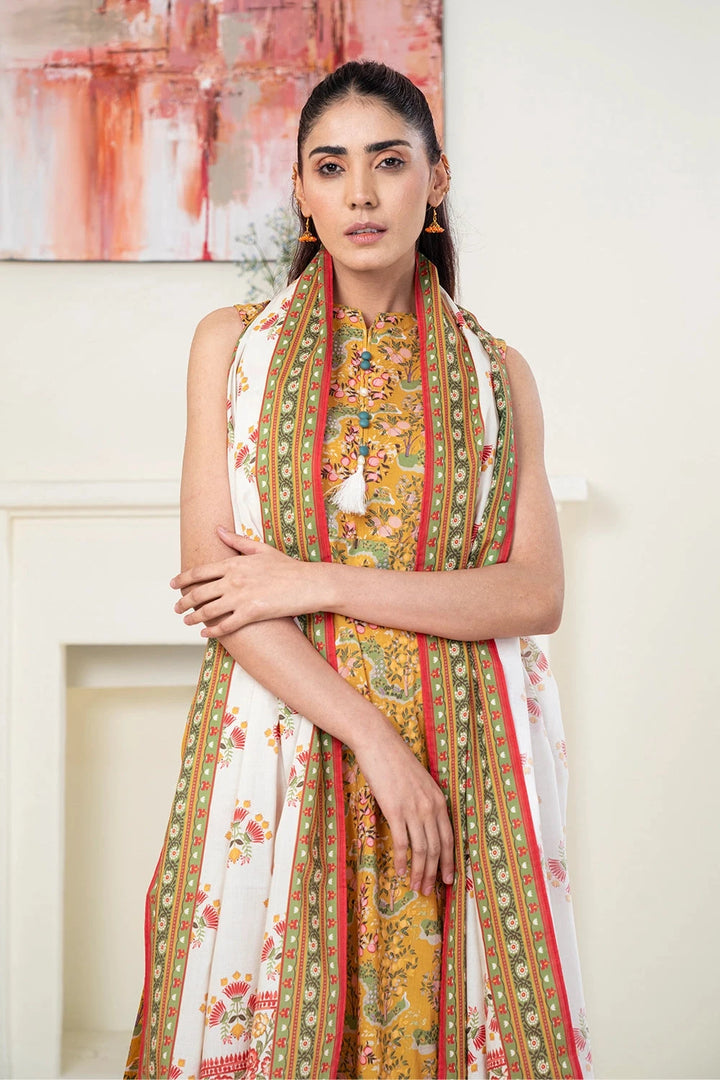 3PC Printed Unstitched Lawn Suit KLA-3416 Printed KHAS STORES 