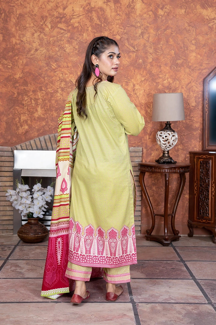 3PC Printed Unstitched Lawn Suit KLA-3478 Printed KHAS STORES 