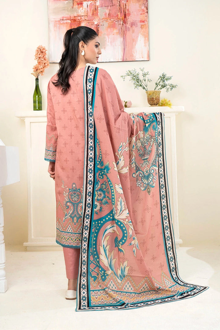 3PC Printed Unstitched Lawn Suit KLA-3489 Printed KHAS STORES 