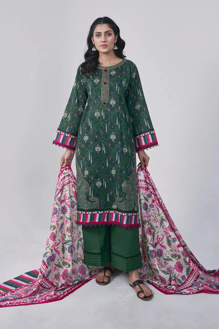 3PC Stitched Embroidered Lawn Suit KL-RTW-3072 KHAS STORES 