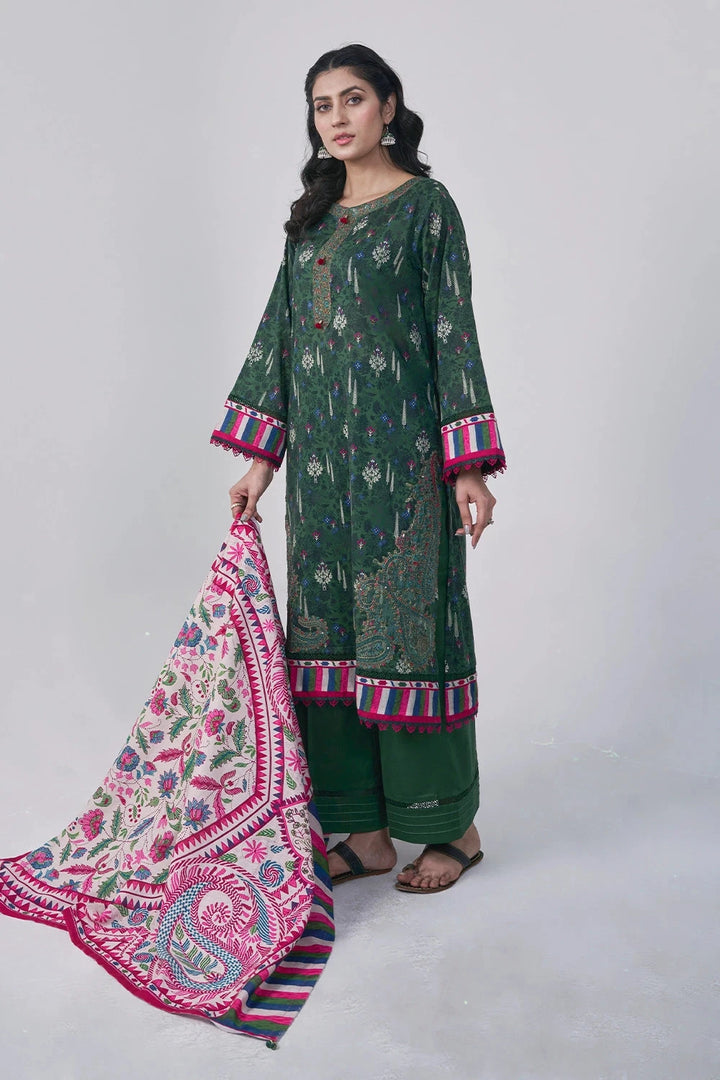 3PC Stitched Embroidered Lawn Suit KL-RTW-3072 KHAS STORES 