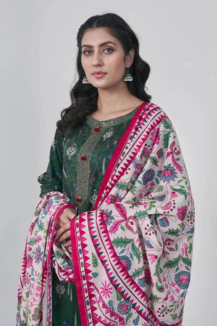3PC Stitched Embroidered Lawn Suit KL-RTW-3072 KHAS STORES 