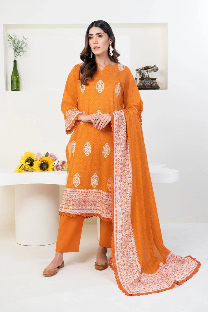 3PC Stitched Embroidered Lawn Suit KL-RTW-3346 KHAS STORES 