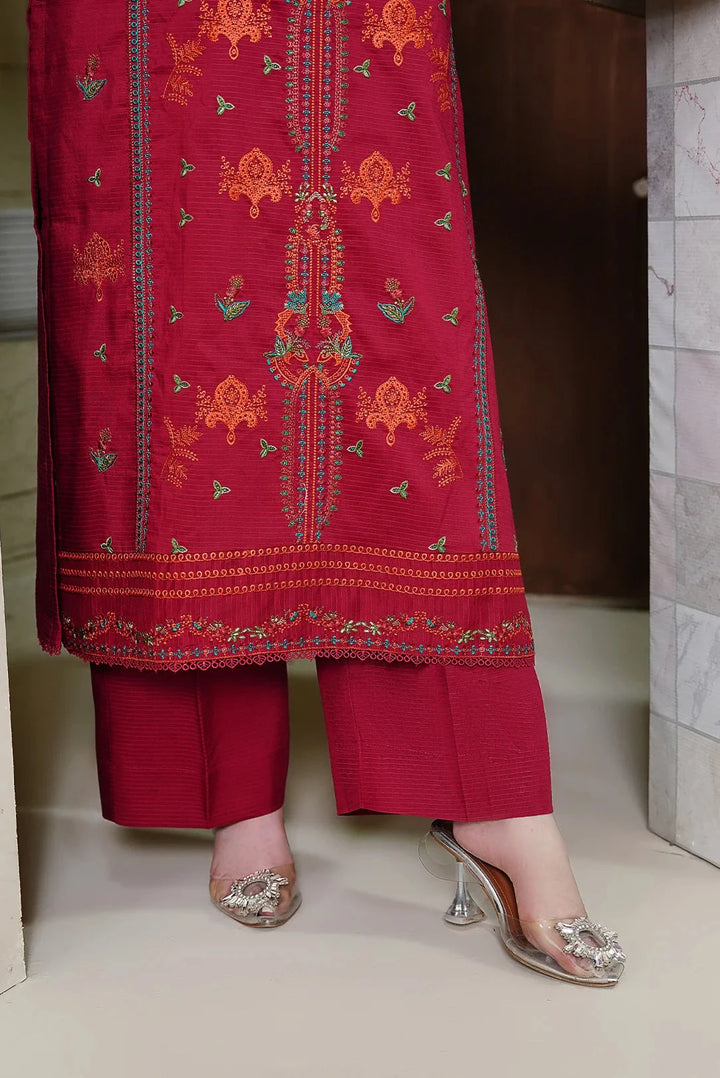 3PC Stitched Embroidered Linen Suit RTW-KLE-3530 Printed KHAS STORES 