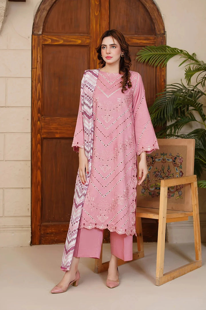 3PC Stitched Embroidered Linen Suit RTW-KLE-3533 Printed KHAS STORES 