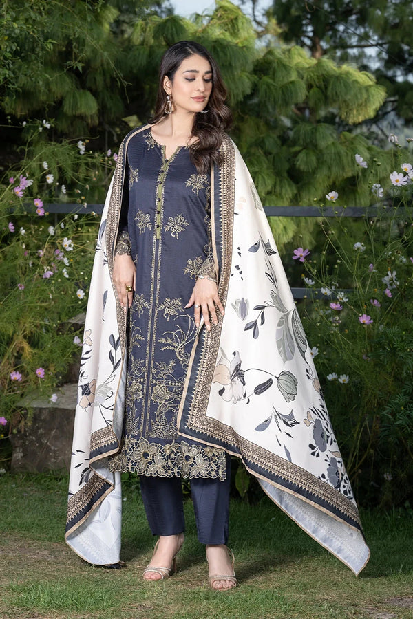 3PC Stitched Embroidered Linen Suit RTW-KLE-3534 Printed KHAS STORES 