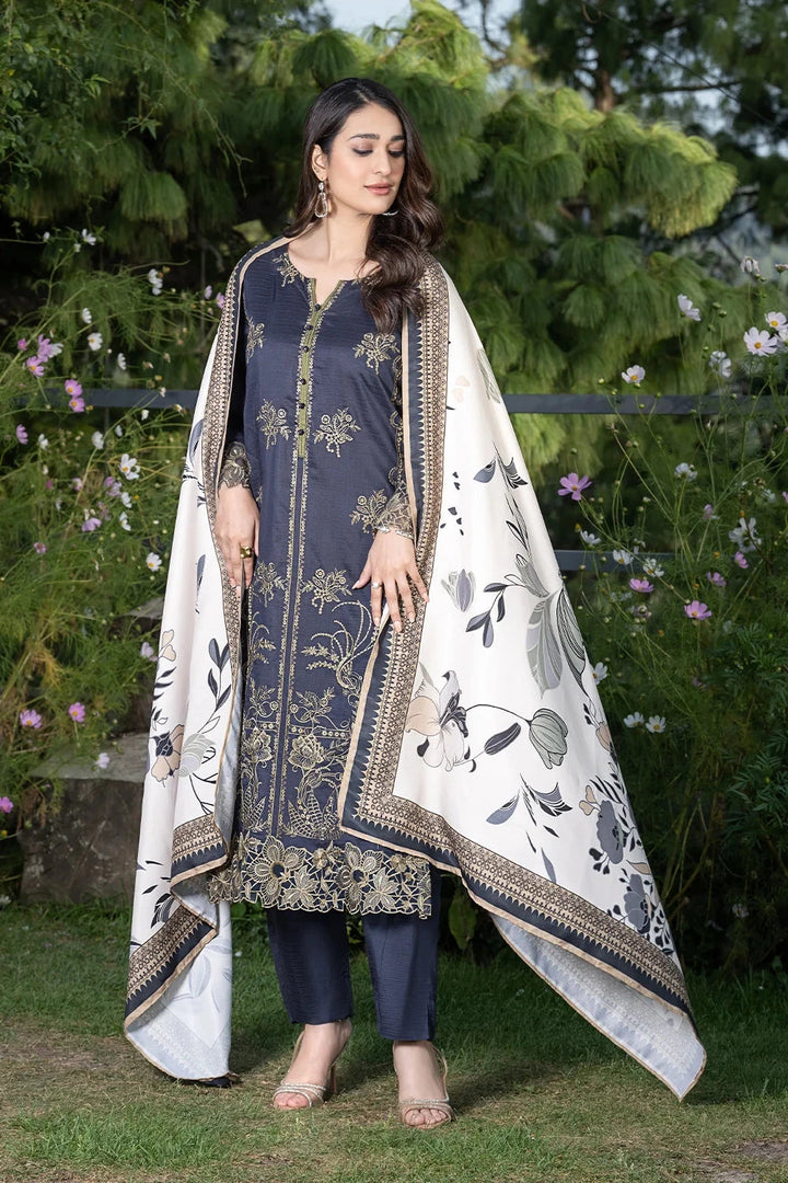 3PC Stitched Embroidered Linen Suit RTW-KLE-3534 Printed KHAS STORES 